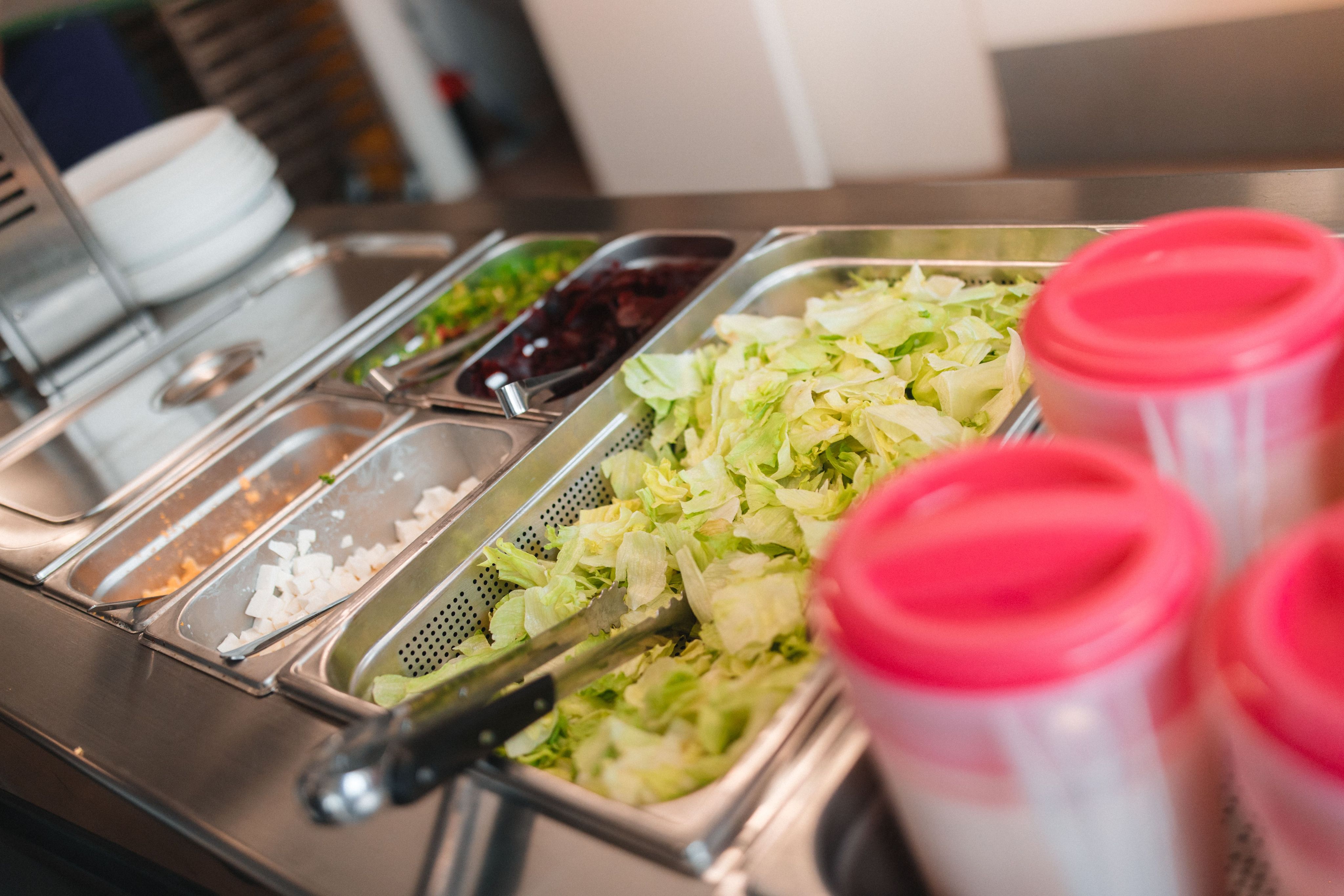 Salad bar at school